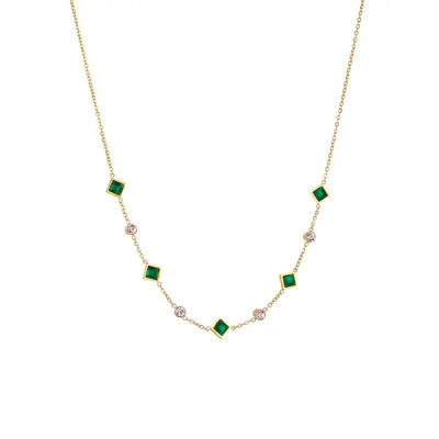 Everyday Emerald Minimalist Necklace
