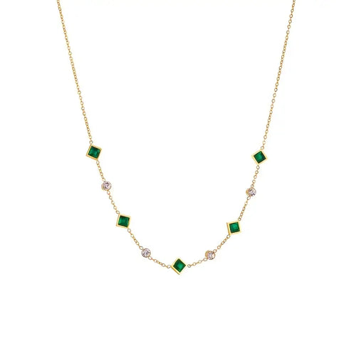 Everyday Emerald Minimalist Necklace