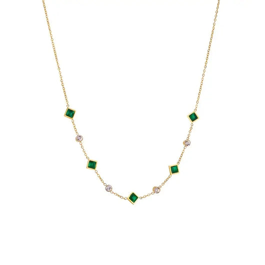 Everyday Emerald Minimalist Necklace