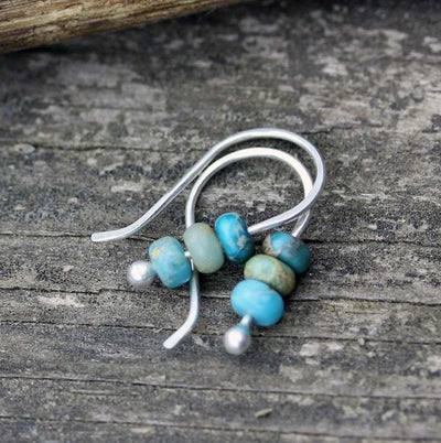 Oceanic Turquoise Beaded Earrings