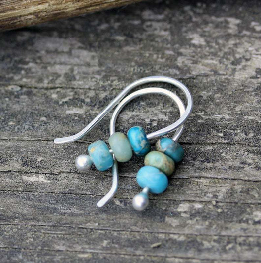 Oceanic Turquoise Beaded Earrings
