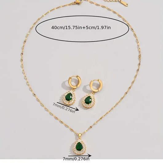 Opulent Emerald Jewelry Set