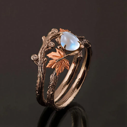 Elegant Moonstone Gold Ring