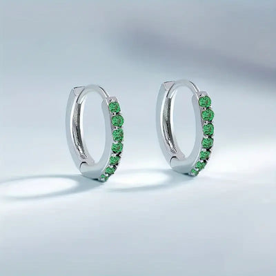 Mayfair Emerald Hoop Earrings