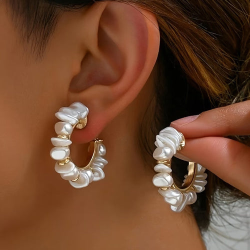 Chunky Pearl Statement Earrings