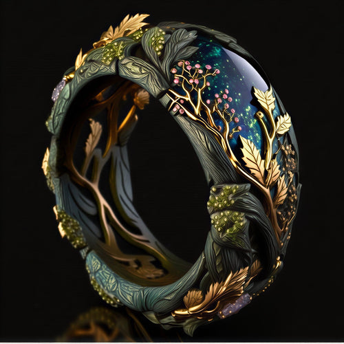 Elegant Gold-Plated Earth Ring