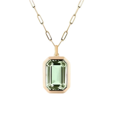 Emmy Minimalist Emerald Necklace