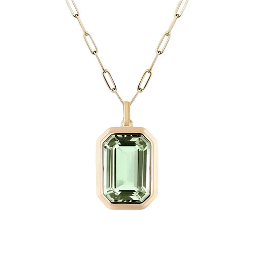 Emmy Minimalist Emerald Necklace