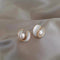 Classic Gold Pearl Stud Earrings