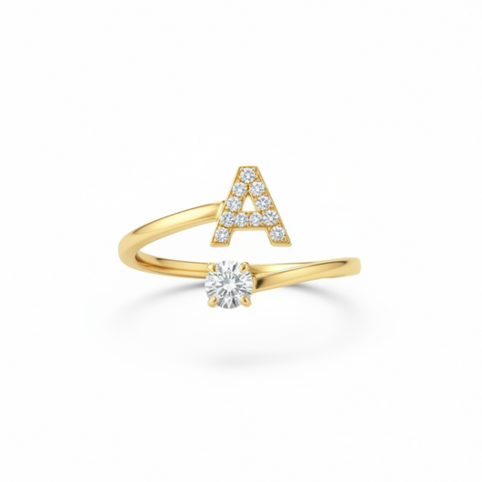 Charming Custom Initial Ring