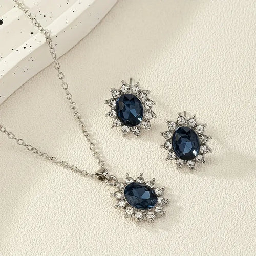 Shimmering Sapphire Jewelry Set