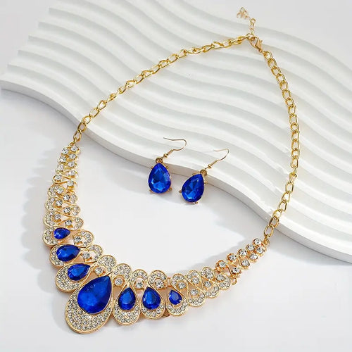 Sapphire Gold Jewelry Set