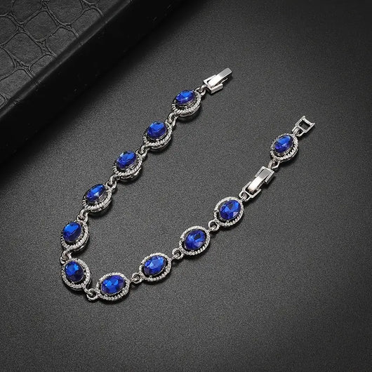 Elegant Sapphire Fluid Bracelet