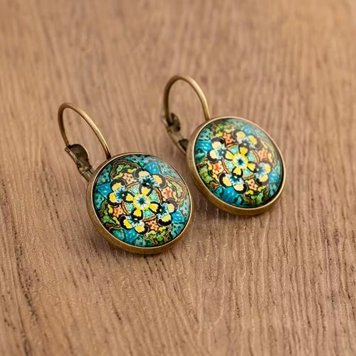 Vintage Art Glass Earrings