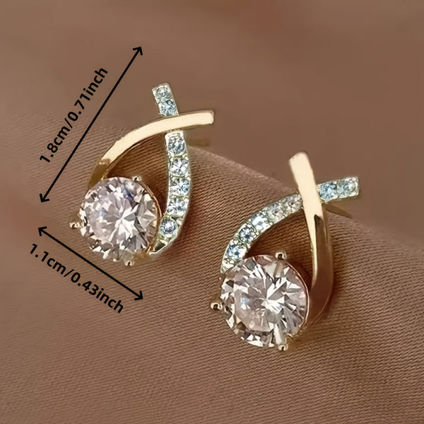 Gold luxe Stud Earrings