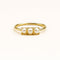 Triple Pearl Gold Ring