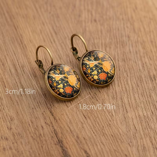 Vintage Art Glass Earrings