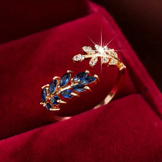 Sophisticated Sapphire Gold Ring