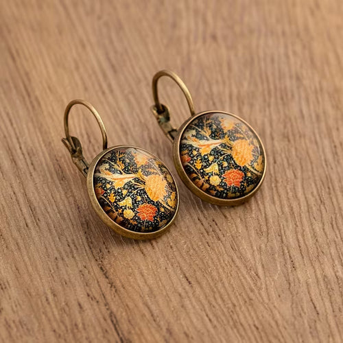Vintage Art Glass Earrings