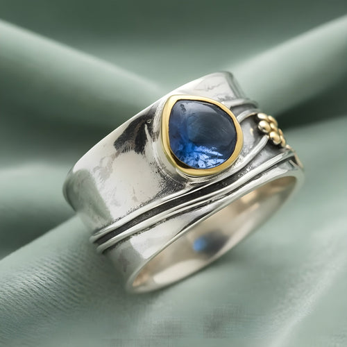 Sapphire Stone Botanical Ring
