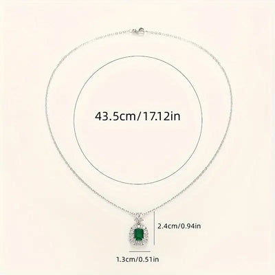 Rosemont Emerald Solitaire Necklace