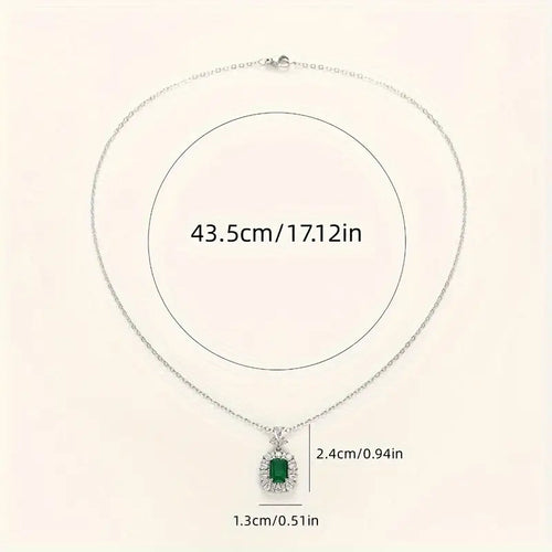 Rosemont Emerald Solitaire Necklace