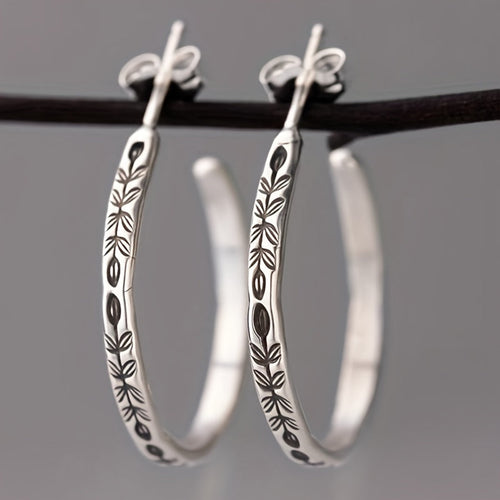 Sleek Silver Hoop Earrings