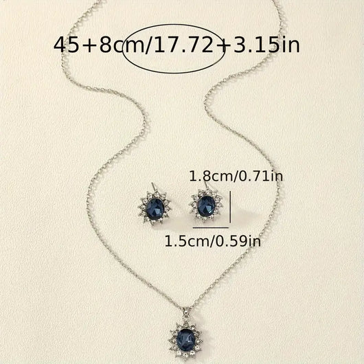 Shimmering Sapphire Jewelry Set
