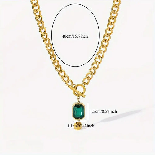 Chunky Emerald Necklace