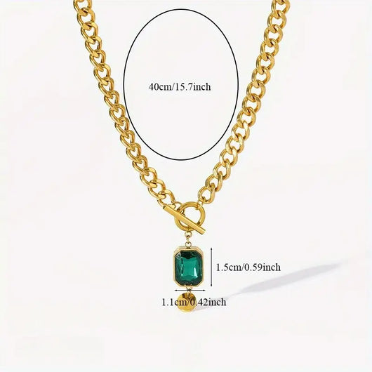 Chunky Emerald Necklace