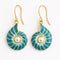 Seashell Pearl Gold Earrings