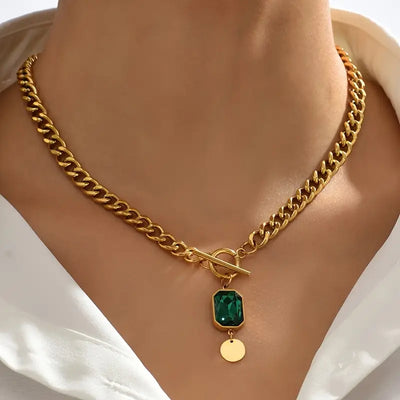 Chunky Emerald Necklace