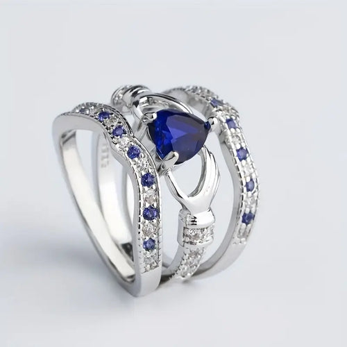 Premium Sapphire Ring Trio