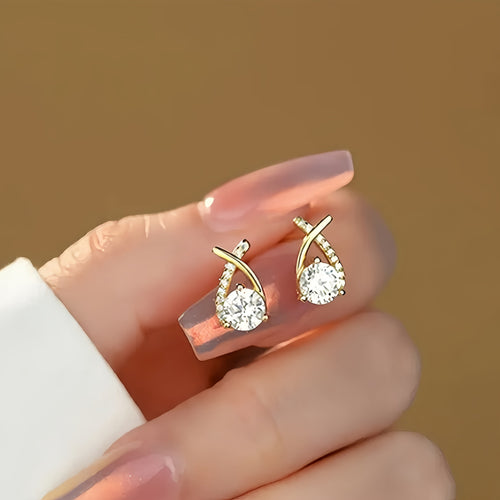 Gold luxe Stud Earrings