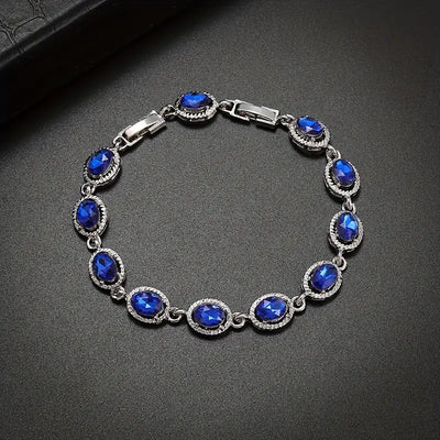 Elegant Sapphire Fluid Bracelet