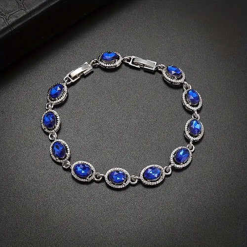 Elegant Sapphire Fluid Bracelet