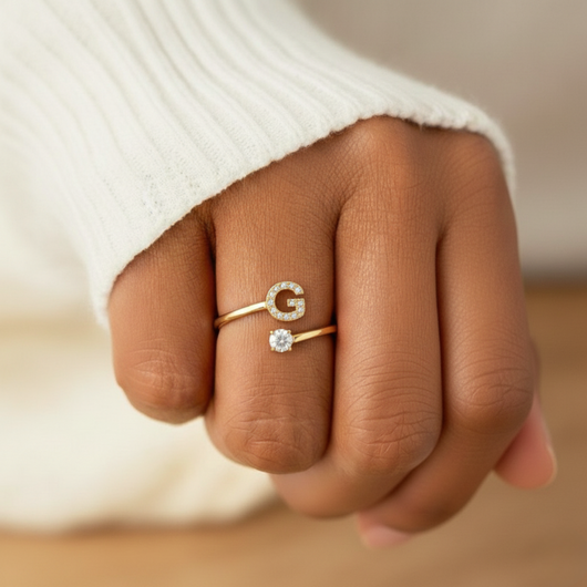 Charming Custom Initial Ring