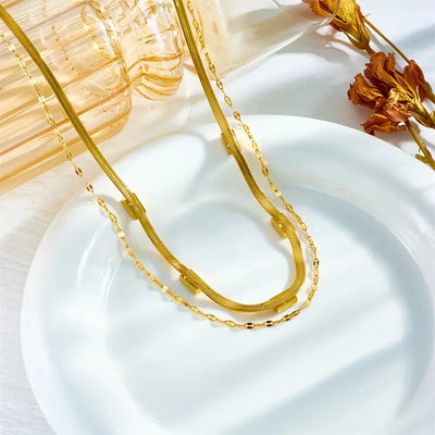 Lucia Double-Layer Emerald Necklace