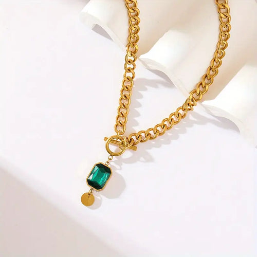 Chunky Emerald Necklace