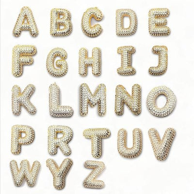 Gold Bubble Letter Necklace