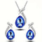 Sapphire Teardrop Jewelry Set