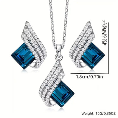 Lustrous  Sapphire Jewelry Set