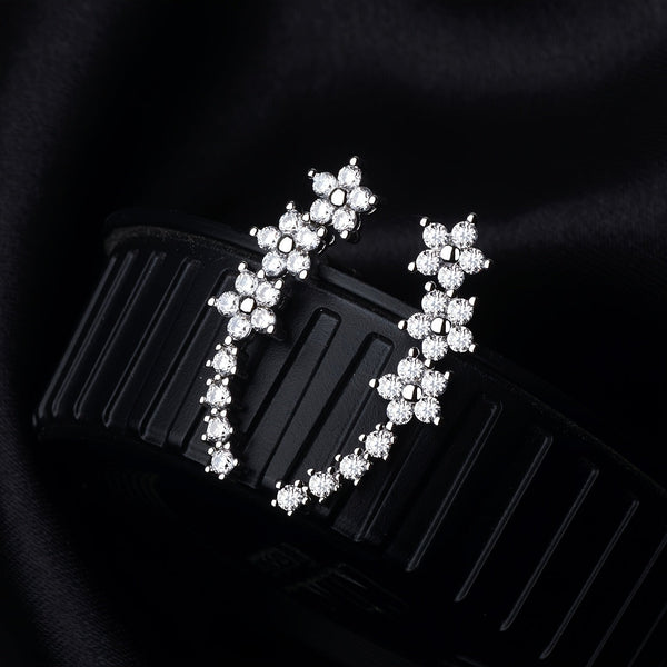 Elegant Floral Ear Climbers