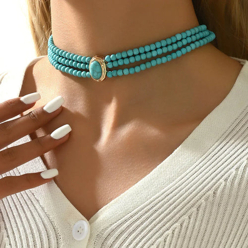 Turquoise Beaded Necklace