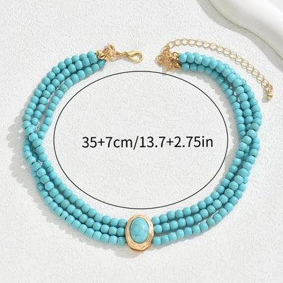 Turquoise Beaded Necklace