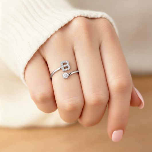 Charming Custom Initial Ring