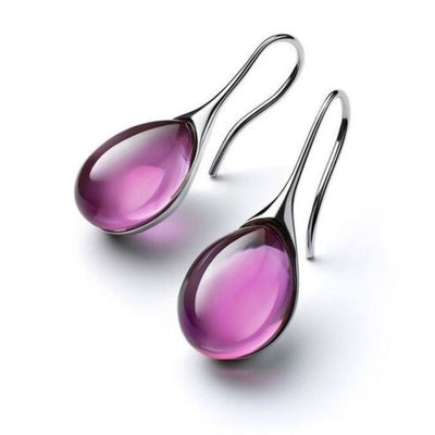 Glass Teardrop Earrings