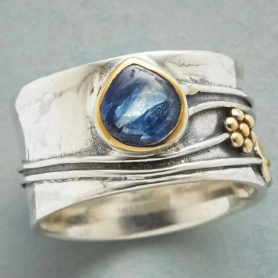 Sapphire Stone Botanical Ring