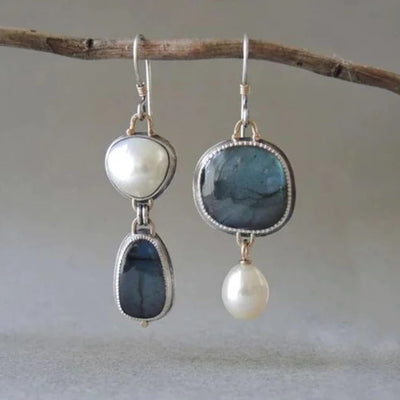 Graceful Blue Pearl Earrings