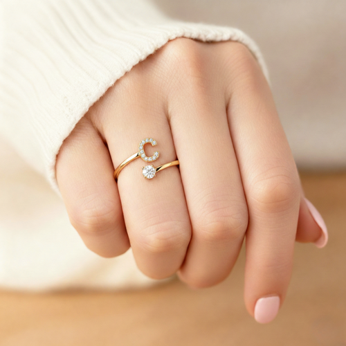 Charming Custom Initial Ring